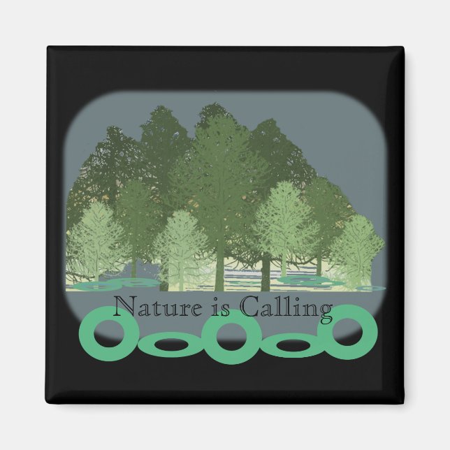 Naturlig skog av träd Magnet (Framsidan)