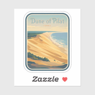 Naturlig skönhet hos Dune of Pilat-Frankrike Klistermärken