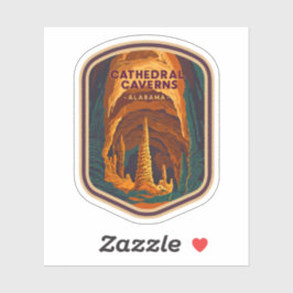 Naturlig skönhet hos katedralen Caverns-Alabama Klistermärken