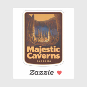 Naturlig skönhet hos Majestic Caverns-Alabama Klistermärken