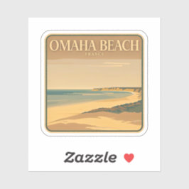 Naturlig skönhet hos Omaha Beach-Frankrike Klistermärken