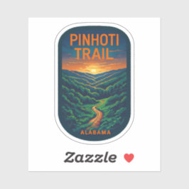 Naturlig skönhet hos Pinhoti-Alabama Klistermärken