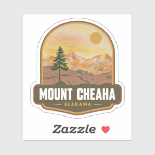 Naturlig skönhet vid berget Cheaha-Alabama Klistermärken