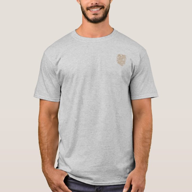 Naturlig spetsdrakeemblem | Blossom Basics T Shirt (Framsida)