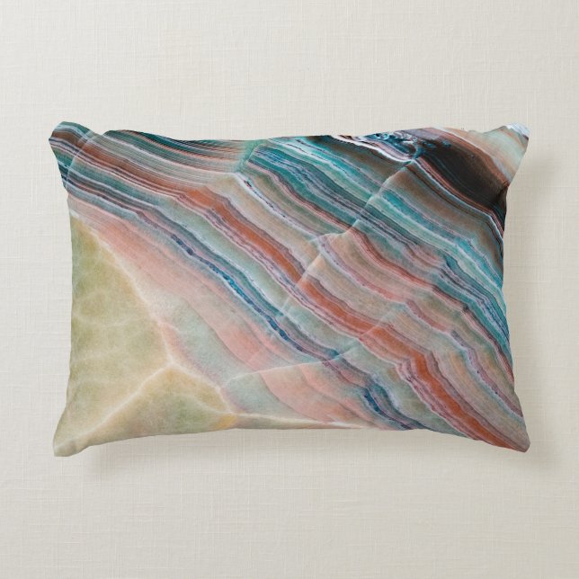 Naturlig stonestos bakgrund i marmor struktur prydnadskudde (Framsidan)