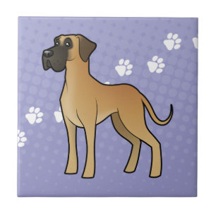 (Naturlig) tecknadgreat dane, Kakelplatta