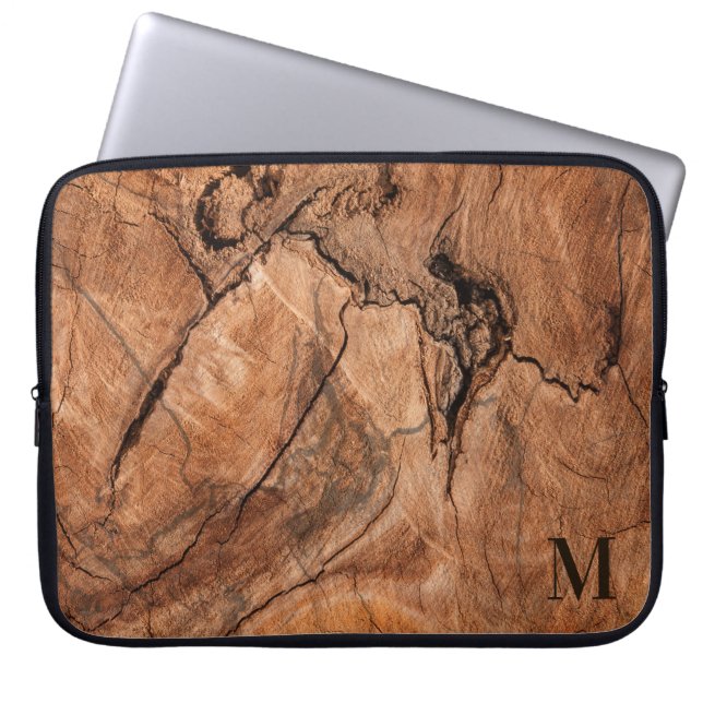 Naturlig trädesign laptop sleeve (Framsidan)