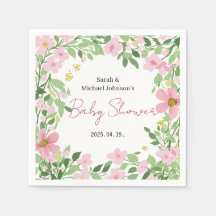 Naturlig Trädgårds Baby Shower Pappersservett