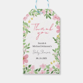 Naturlig Trädgårds Baby Shower Presentetikett