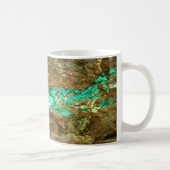 Naturlig turkosåder i busebruntsten kaffemugg (Höger)