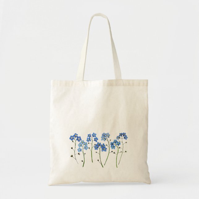 Naturlig underlighet Glöm mig att inte blommor Tygkasse (Framsidan)