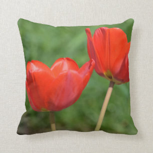 Naturlig vårtulpanblommigt kudde