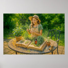 Naturlig visdom från det gamla botaniska bok poster