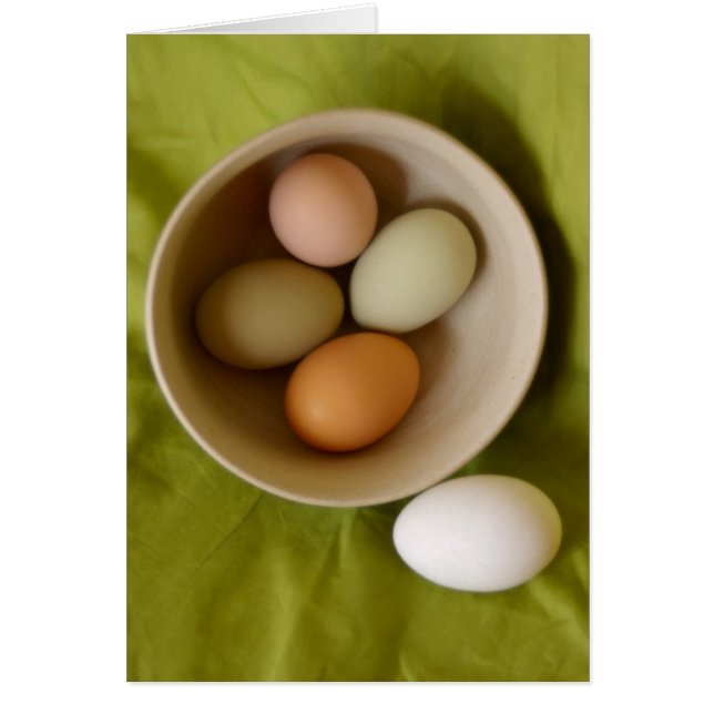 Naturliga ägg hälsningskort (Framsidan)
