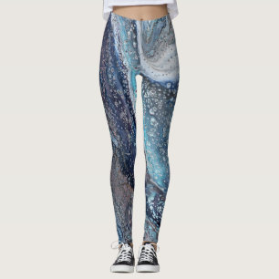 Naturliga Attraktion 1 Blå Abstrakt, baljväxter Leggings