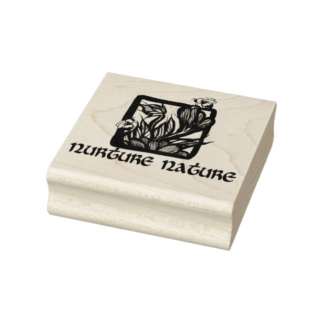 Naturliga bin och blommor stämpel (Stämpel)