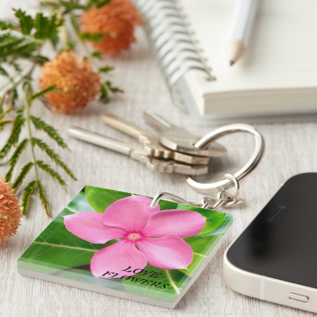Naturliga blommor i Acrylic Keychain (Högra Framsidan)