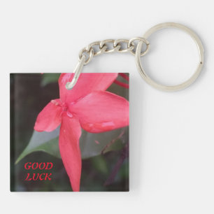 Naturliga blommor i Acrylic Keychain