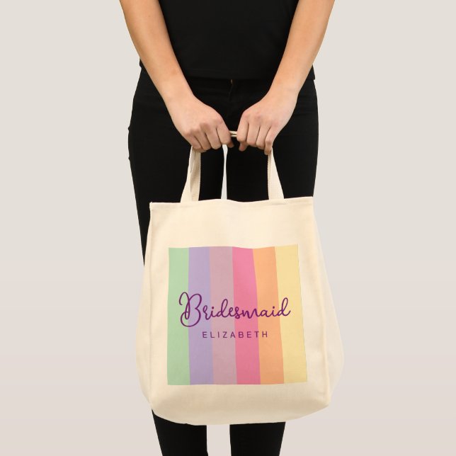 Naturliga Bröllop Bridesmaid-gåvor till kvinnor so Tygkasse (Framsida (produkt))