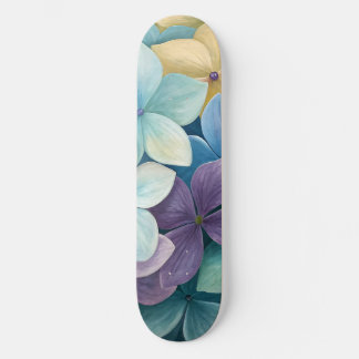 Naturliga färgglada blommor mini skateboard bräda 18,5 cm