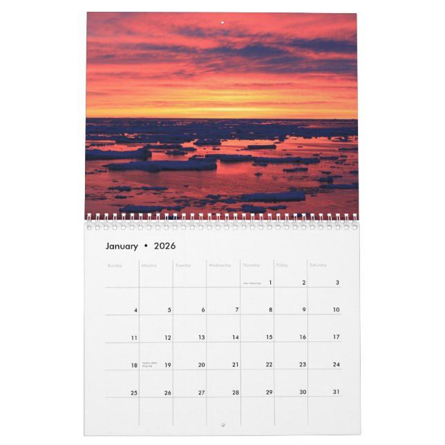 Naturliga fenomen i Antarktis Kalender (Jan 2026)