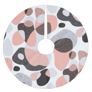 Naturliga former: Geometric Seamless Struktur. Julgransmatta Borstad Polyester