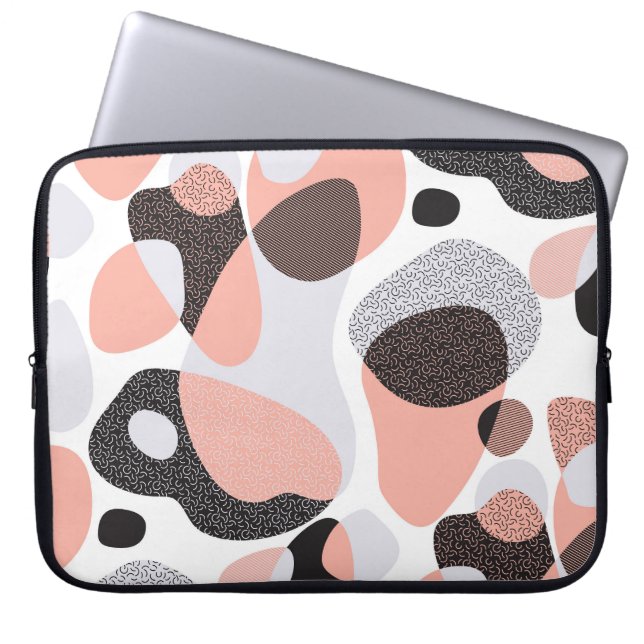 Naturliga former: Geometric Seamless Struktur. Laptop Fodral (Framsidan)