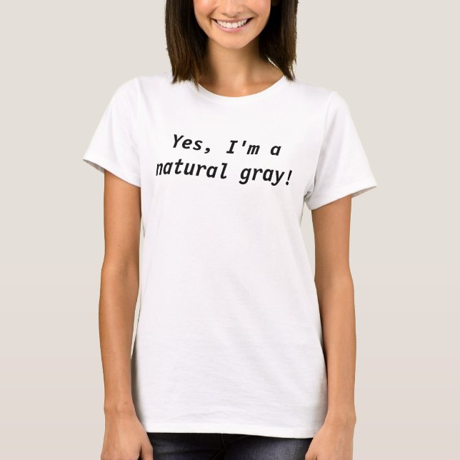 Naturliga grått t-shirt (Framsida)