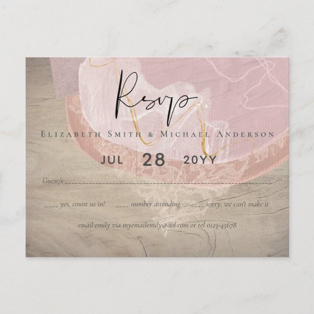 Naturliga jorden Rustic Woodland Löv Vykort (Framsida)