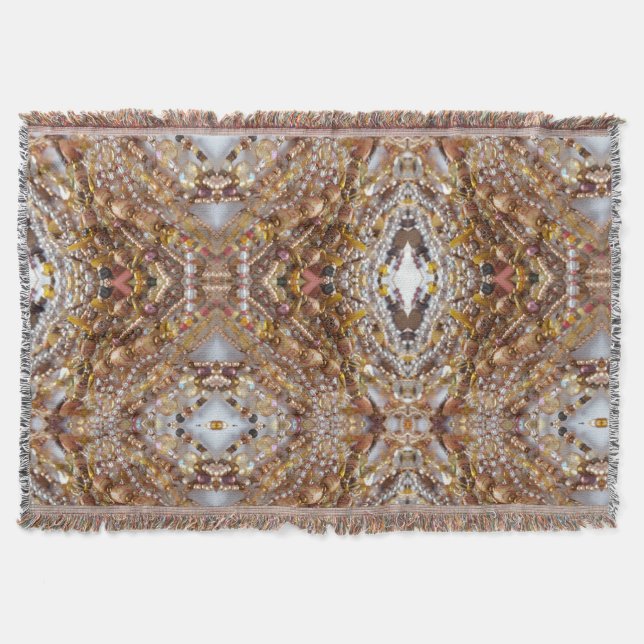 Naturliga jordtoner Pärlor Skriv ut Mysfilt (Framsidan)