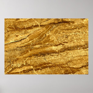 Naturliga marmorplattor guld mönster poster