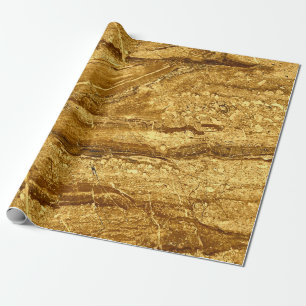 Naturliga marmorplattor guld mönster presentpapper