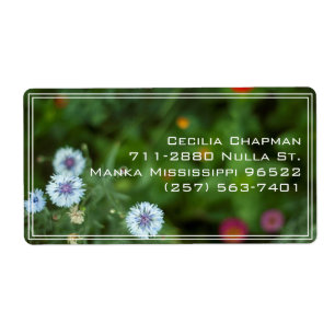 Naturliga och moderna blommor - minimalistisk foto fraktsedel