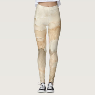 Naturliga Organiska Texturerade Upprivna Lager Leggings