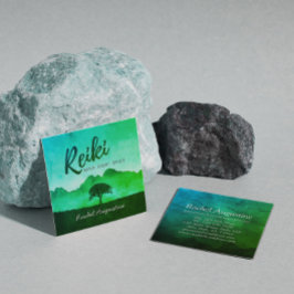 Naturliga Reiki Master Yoga Mediation-instruktör Fyrkantigt Visitkort