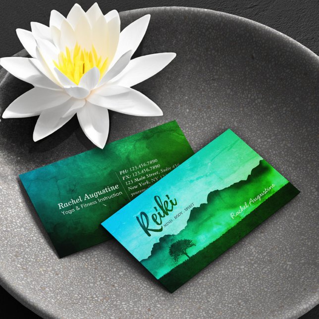 Naturliga Reiki Master Yoga Mediation-instruktör Visitkort (Skapare uppladdad)