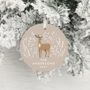 Naturliga renar, botaniska eleganten Jul Julgransprydnad Keramik