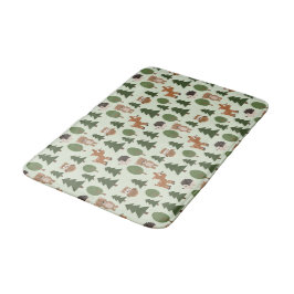 Naturliga Skogs Vänner Baby Djur Träd Badrumsmatta