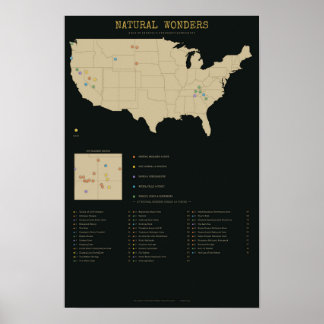 Naturliga underverk - Amerikas märkligaste landska Poster