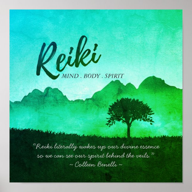 Naturliga Yoga Studio Meditation-instruktioner cit Poster (Framsidan)