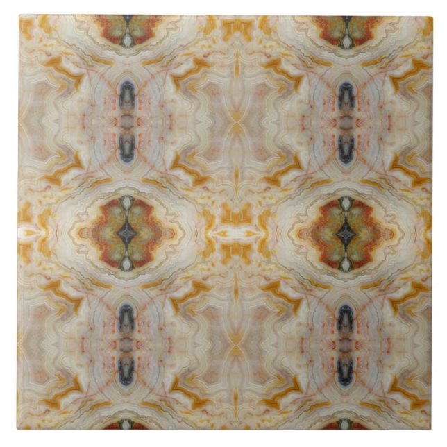 Naturligt agate Stone, autentiska Färger och mönst Kakelplatta (Framsidan)