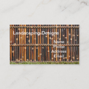 Naturligt Bamboo Garden Fence Visitkort