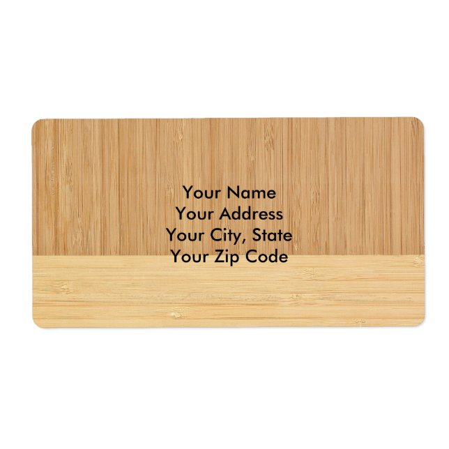 Naturligt Bamboo Gräns Wood Grain Fraktsedel (Framsidan)