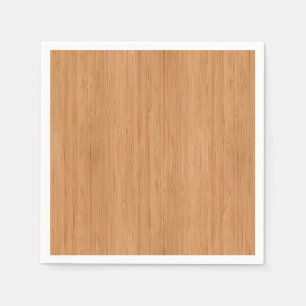 Naturligt Bamboo Wood Grain-utseende Pappersservett