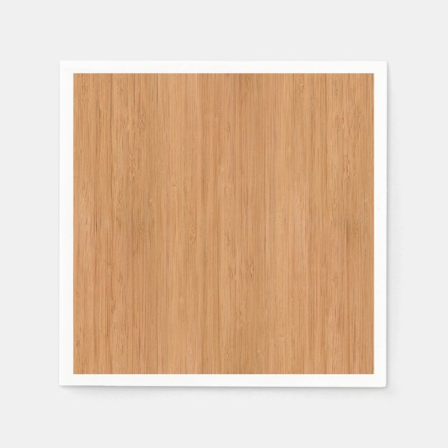 Naturligt Bamboo Wood Grain-utseende Pappersservett (Framsidan)