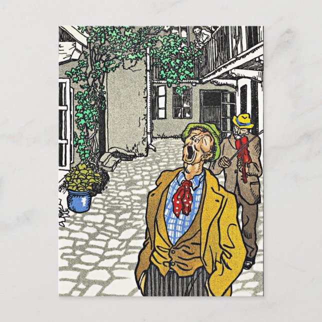 Naturligt begåvad singer, konstverk av Moriz Jung Vykort (Framsida)