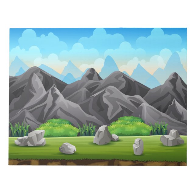 Naturligt bergsberg anteckningsblock (Framsida)