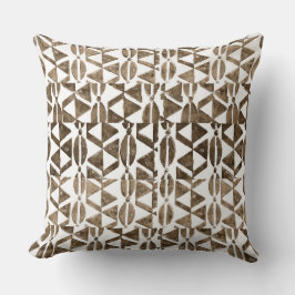 Naturligt block Print Tribal Mönster Kudde