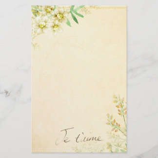 Naturligt blom- stationärt papper