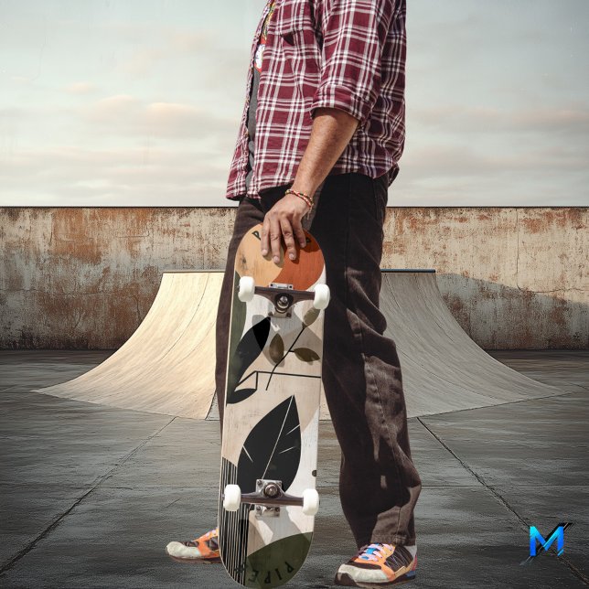 Naturligt Boho Minimalistisk Skateboard - Jordnära (Skapare uppladdad)